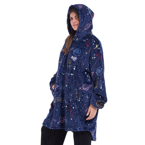 Snuggs Blanket Hoodie Dark Blue Space